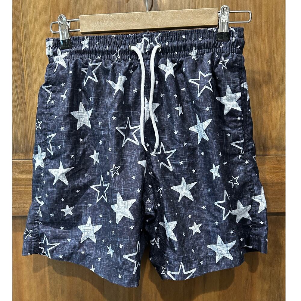 Trunk Surf &‎ Swim Co. Men's Swim Trunks Stars Size Small Holiday Water (7")